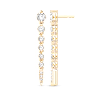 1/2 CT. T.W. Lab-Grown Diamond Vertical Drop Earrings in 10K Gold (F/VS2)