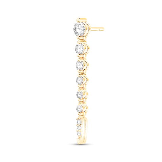 1/2 CT. T.w. Certified Lab-Grown Diamond Vertical Drop Earrings in 10K Gold (F/Vs2)