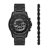 Thumbnail Image 1 of Men’s Armani Exchange Banks Black IP Chronograph Watch and Rope Chain Bracelet Box Set (Model: AX7163SET)