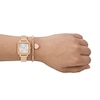 Thumbnail Image 6 of Ladies’ Armani Exchange  Rose-Tone IP Square Watch and Heart Bracelet Box Set (Model: AX7164SET)