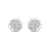 Thumbnail Image 1 of 1/2 CT. T.W. Certified Lab-Grown Multi-Diamond Geometric Frame Stud Earrings in 10K White Gold (F/SI2)