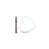 Thumbnail Image 2 of Lab-Created Ruby and White Lab-Created Sapphire Inside-Out Heart-Shaped Hoop Earrings in Sterling Silver