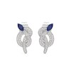 Thumbnail Image 1 of Marquise-Cut Blue and White Lab-Created Sapphire Snake Stud Earrings in Sterling Silver