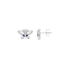 Thumbnail Image 2 of Marquise-Cut Mother-of-Pearl, Amethyst and White Lab-Created Sapphire Butterfly Stud Earrings in Sterling Silver