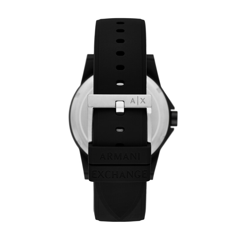 Main Image 2 of Men’s Armani Exchange Outerbanks matte Black IP Silicone Strap Watch with Black Dial (Model: AX2536)