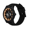 Thumbnail Image 4 of Men’s Armani Exchange Outerbanks matte Black IP Silicone Strap Watch with Black Dial (Model: AX2536)