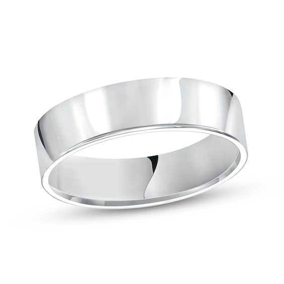 6.0mm Engravable Pipe Cut Comfort-Fit Wedding Band in 10K Gold (1 Line