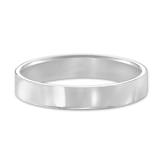 4.0mm Engravable Pipe Cut Comfort-Fit Wedding Band in 10K Gold (1 Line