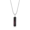 Thumbnail Image 1 of Red Tiger's Eye Cylinder Drop Pendant in Sterling Silver - 24"