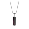 Thumbnail Image 3 of Red Tiger's Eye Cylinder Drop Pendant in Sterling Silver - 24"
