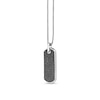 Thumbnail Image 2 of Black Spinel Oxidized Dog Tag Pendant in Sterling Silver - 24"