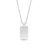 Thumbnail Image 3 of Black Spinel Oxidized Dog Tag Pendant in Sterling Silver - 24"