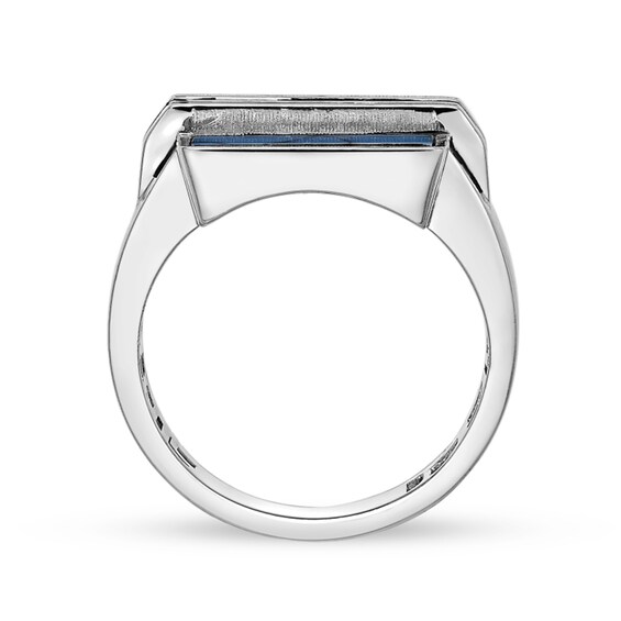 Rectangular Turquoise Overlay Ring Sterling Silver