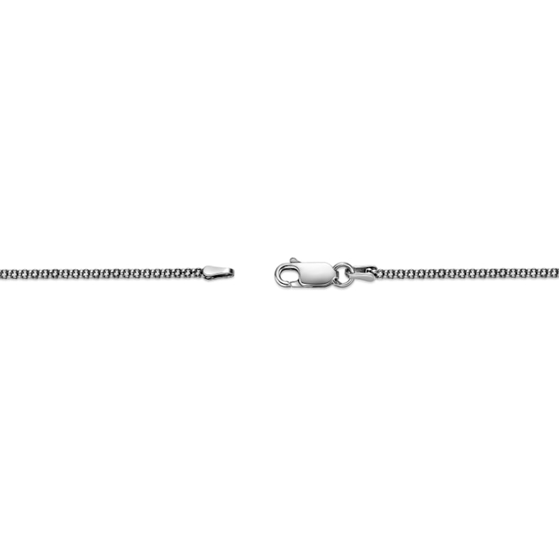 Main Image 4 of Black Spinel Oxidized Dragon Cross Pendant in Sterling Silver - 24"