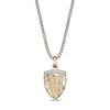 Thumbnail Image 1 of 1/10 CT. T.W. Diamond Saint Christopher Shield Pendant in Sterling Silver with 14K Gold Plate - 24"