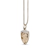 Thumbnail Image 2 of 1/10 CT. T.W. Diamond Saint Christopher Shield Pendant in Sterling Silver with 14K Gold Plate - 24"