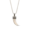 Thumbnail Image 1 of 1/4 CT. T.W. Black Diamond Antique-Finish Horn Pendant in Sterling Silver with 14K Gold Plate - 24"
