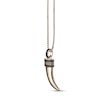 Thumbnail Image 2 of 1/4 CT. T.W. Black Diamond Antique-Finish Horn Pendant in Sterling Silver with 14K Gold Plate - 24"