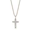 Thumbnail Image 1 of 1/4 CT. T.W. Diamond Cross Pendant in Sterling Silver with 18K Gold Plate - 24"