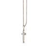 Thumbnail Image 2 of 1/4 CT. T.W. Diamond Cross Pendant in Sterling Silver with 18K Gold Plate - 24"