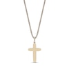 Thumbnail Image 3 of 1/4 CT. T.W. Diamond Cross Pendant in Sterling Silver with 18K Gold Plate - 24"
