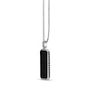 Thumbnail Image 2 of Octagon Onyx and Black Spinel Dog Tag Pendant in Sterling Silver - 24”