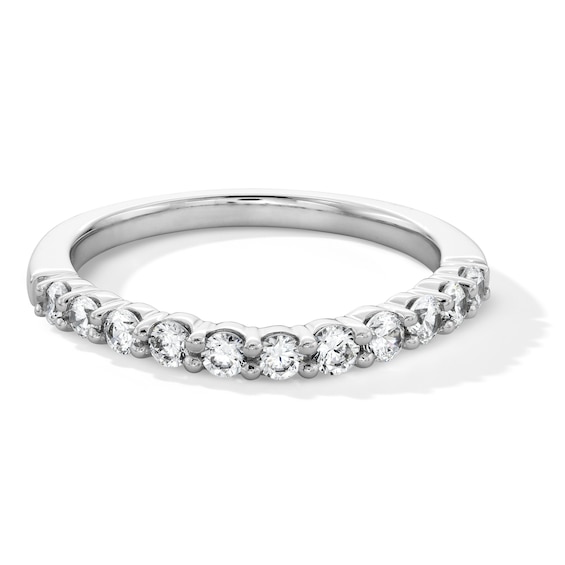 1/2 CT. T.w. Certified Lab-Grown Diamond Contour Band in 14K White Gold (I/Si2)