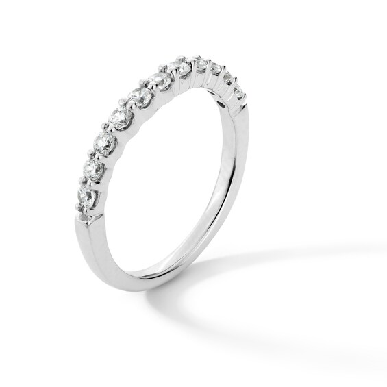 1/2 CT. T.w. Certified Lab-Grown Diamond Contour Band in 14K White Gold (I/Si2)