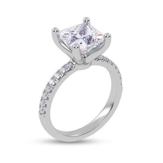 2-1/4 CT. T.w. Princess-Cut Certified Lab-Grown Diamond Engagement Ring in 14K White Gold (I/Si2)