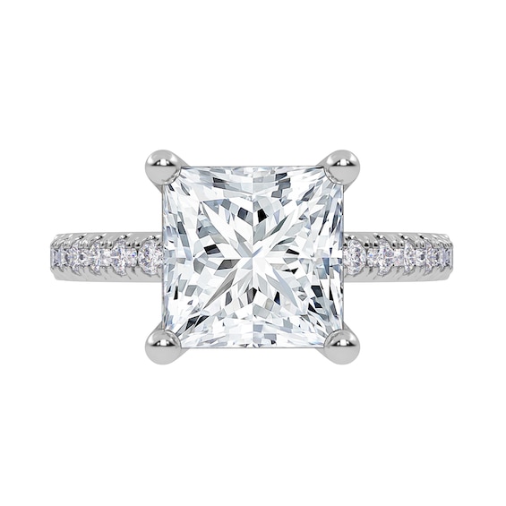 2-1/4 CT. T.w. Princess-Cut Certified Lab-Grown Diamond Engagement Ring in 14K White Gold (I/Si2)