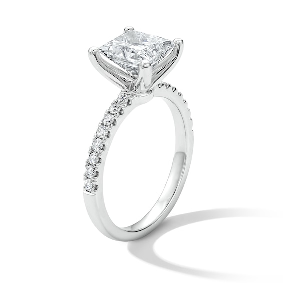 2-1/4 CT. T.w. Princess-Cut Certified Lab-Grown Diamond Engagement Ring in 14K White Gold (F/Vs2)