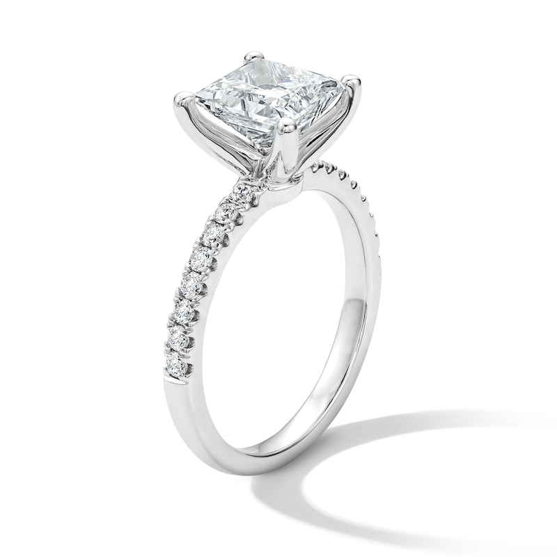 Main Image 5 of 2-1/4 CT. T.W. Princess-Cut Certified Lab-Grown Diamond Engagement Ring in 14K White Gold (F/VS2)