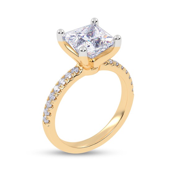 2-1/4 CT. T.w. Princess-Cut Certified Lab-Grown Diamond Engagement Ring in 14K Gold (I/Si2)