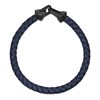 Thumbnail Image 2 of 6.0mm Blue Leather Bracelet with Black Ion-Plated Stainless Steel - 8.5"