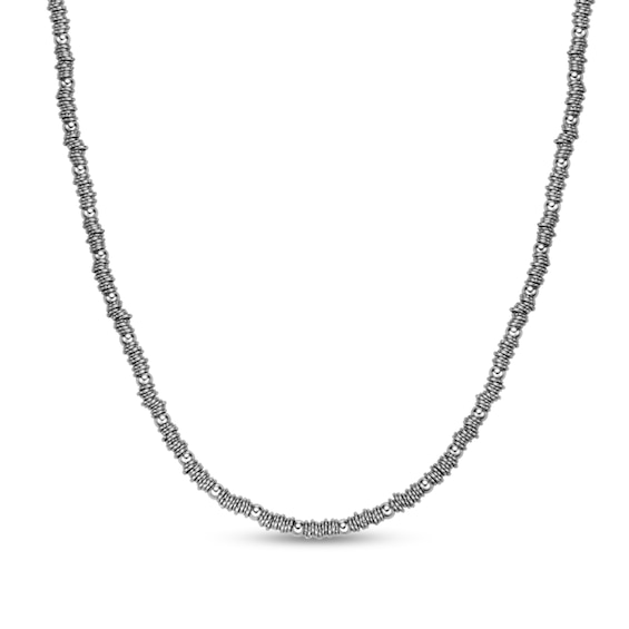 4.0mm Beaded Chain Necklace in Solid Stainless Steel - 20"