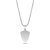 Thumbnail Image 3 of Hammered Cross Shield Pendant in Stainless Steel and Yellow Ion Plate - 24"