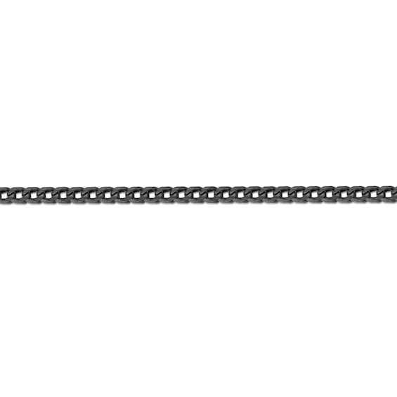 5.0mm Franco Chain Necklace in Solid Stainless Steel with Black Ion Plate - 24"