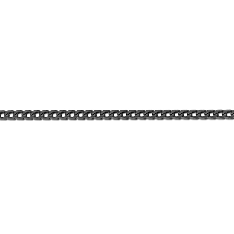 Main Image 2 of 5.0mm Franco Chain Necklace in Solid Stainless Steel with Black Ion Plate - 24&quot;