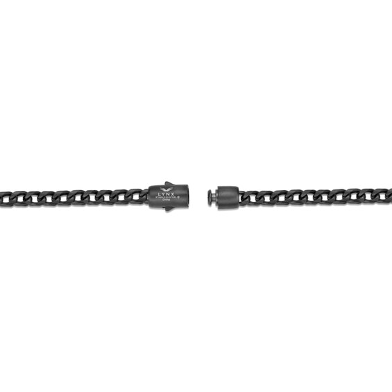 5.0mm Franco Chain Necklace in Solid Stainless Steel with Black Ion Plate - 24"