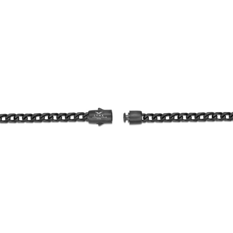 Main Image 3 of 5.0mm Franco Chain Necklace in Solid Stainless Steel with Black Ion Plate - 24&quot;