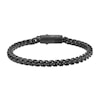 Thumbnail Image 1 of 5.0mm Franco Chain Bracelet in Solid Stainless Steel with Black Ion Plate - 8.5"