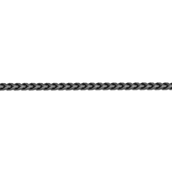 5.0mm Franco Chain Bracelet in Solid Stainless Steel with Black Ion Plate - 8.5"