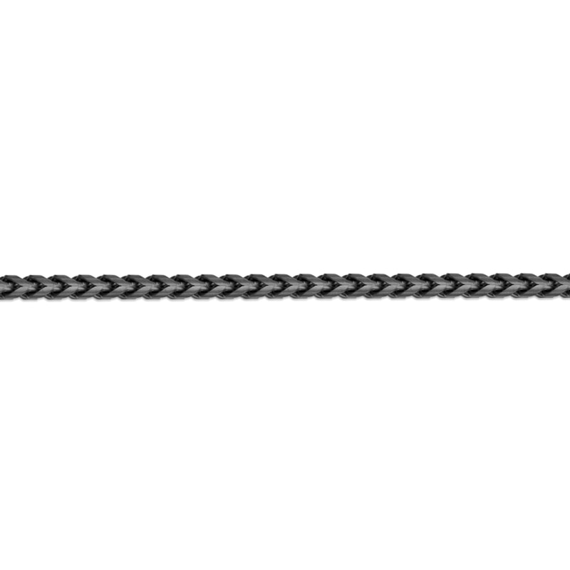 Main Image 3 of 5.0mm Franco Chain Bracelet in Solid Stainless Steel with Black Ion Plate - 8.5"