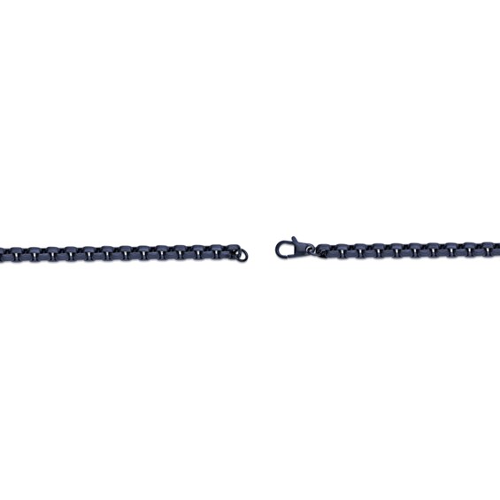 6.0mm Box Chain Bracelet in Solid Stainless Steel with Grey Ion Plate - 8.5"