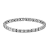 Thumbnail Image 1 of 6.0mm Satin Pyramid Link Bracelet in Solid Stainless Steel - 8.25”