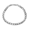 Thumbnail Image 4 of 6.0mm Satin Pyramid Link Bracelet in Solid Stainless Steel - 8.25”