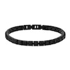 Thumbnail Image 1 of 6.0mm Satin Pyramid Link Bracelet in Solid Stainless Steel with Black Ion Plate - 8.25”