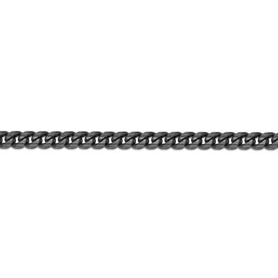 8.0mm Franco Chain Bracelet in Solid Stainless Steel with Black Ion Plate - 8.5"