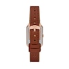 Thumbnail Image 2 of Ladies’ Fossil Raquel Rose-Tone Strap Watch with Rectangle White Dial and Charm Bracelet Box Set (Model: ES5377SET)
