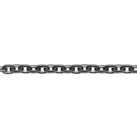10.0mm Oval Link Bracelet in Solid Stainless Steel with Black and Yellow Ion Plate - 8.5"